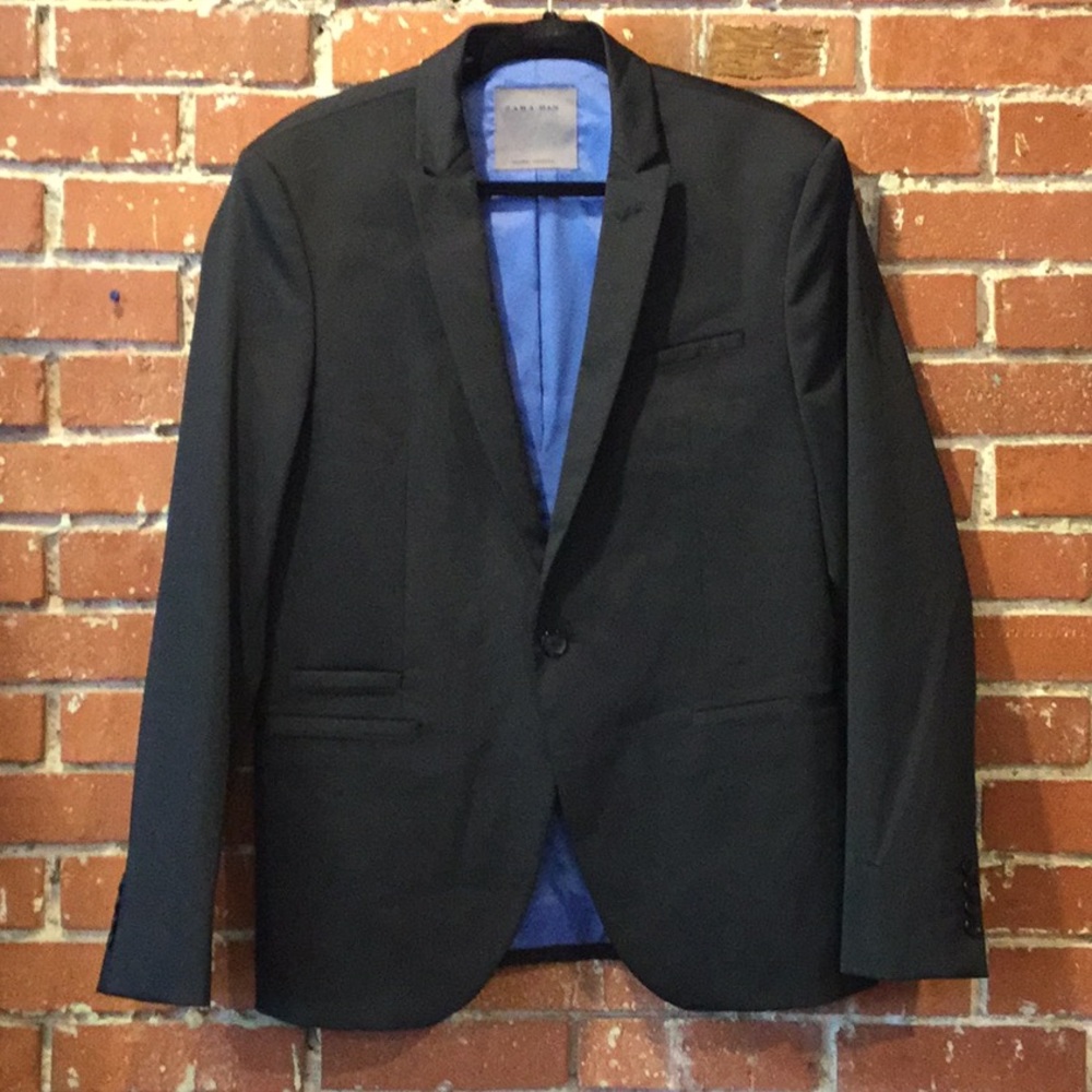 Zara Man Black Blazer Size 42